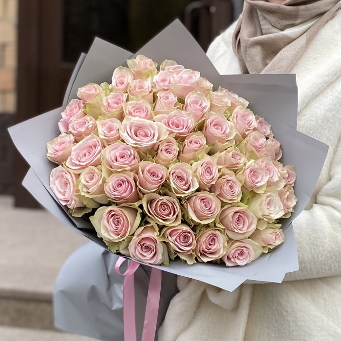 51 розовая роза Пинк Атена 50 см